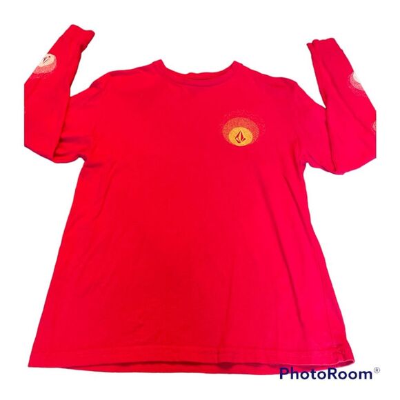 ⚡️ Volcom Red Long Sleeve Tee Shirt - Size L⚡️ - Picture 1 of 5